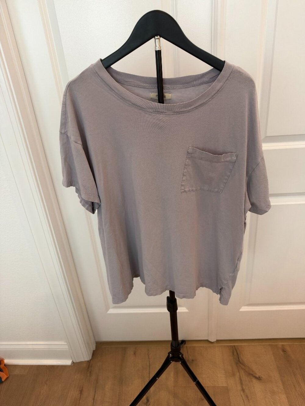 Madewell Oversized Boxy Pocket T-Shirt Lavender Cotton XL